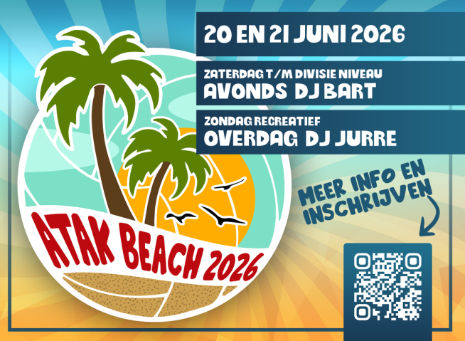 Inschrijvingen Atak Beach 2026 geopend! 